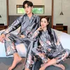 Frauen Nachtwäsche Qweek Satin Pyjamas für Frauen Tierdruck Paar chinesischer Stil Pijama Silk Herbst Pyjama Hose Set 2 -Stück Loungewear