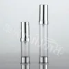 10ml 15ml 20ml 30ml Silver Airless Bottle Plastic Lotion Bottles with Airless Pump Can used for 100pcs/lot Wpejb