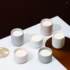 Candle Holders Luxury Home Decor Matte Ceramics Vessels Elegant Porcelain Jars With Lid Empty For Making