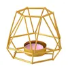 Candle Holders Geometric Tray Rotating Candlestick Retro Holder Candles Romantic European Style Ornaments Christmas Decor