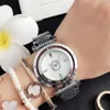 Fashion Brand Watches women Girl Big letters Rotatable dial style Metal steel band Quartz Wrist Watch P76186w