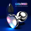 Anal Toys Vibrating Remote HeartShaped App Control Man and Woman Metal Plug Adult Luminous Electric Dildo Couple Intimate 230821