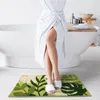 Bath Mats Inyahome Throw Bathroom Rugs And Green Leaves Rug Non Slip Machine Washable Extra Soft Floor Mat For Entrance