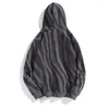 Men's Hoodies Fall Thickened Zebra Strip Animal Printed Jackets Casual Wear Fleece For Men