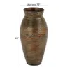 Vasos boussac 23 "piso alto vaso de bambu marrom escuro com acessórios de decoração de lacador Decoração de decoração de casa vaso de cerâmica x0821