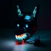 Маски для вечеринок волчьей маски Scary Animal Hed Light Up Men Festival Festival Festival Cosplay Costume Costum