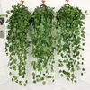 Faux Floral Greenery 90cm Artificial Green Radish Wall Hanging Plant Rattan Home Living Room Decoration Background Flower Vine 230822