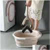 Buckets Portable Foldable Bucket Retractable Plastic Household Outdoor Fishing Promotion Cam Car Wash Mop Folding Drop Delivery Home Dhogi