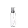 Garrafas de armazenamento Plástico vazio garrafa clara de loção branca Bomba de colar de prata brilhante 100ml120ml150ml200ml250ml shampoo 20pieces