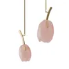 Lustres Romantique rose bourgeons G9 Lustre coloré verre nuances pendentif lumières Lustre décor à la maison lampe à LED luminaires chambre suspendus