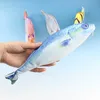 Lärande leksaker 1pc New Kawaii Fish Penns Case Cute Simulation Cloth Plush Fish Pen Box Large Capacity School Supplies Stationery