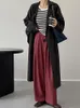女性のトレンチコート女性用のゆるい長袖ウィンドブレイカーコート女性ファッション1ボタンブラックアウトウェア2023秋の薄い服