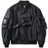 Men's Jackets Japanese Style Harajuku Gothic Y2k God of Death Oversized Cyber Punk Bomber Jacket Men Urban Streetwear Techwear Coat Black 230821