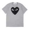 4BG0 T-shirts masculino Designer Tee com Garcons Little Red Heart Play