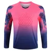 Utomhus Tshirts Fotboll Långärmar Gradient Mål Keeper Uniforms Sport Training Breattable Top Soccer Chest Pad Spring Autumn Jersey 230821