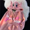 Heren Hoodies Sweatshirts Harajuku Devil Embroidery Hoodies vrouwen Japanse zoete streetwear cartoon los sweatshirt paar rits omhoog hoodie goth y2k kleding 230821