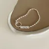 Bracelets de charme TIOWIOS Irregular Metal Letter Bracelet Womens Design Desense Sense Personalidade Vintage Moda de temperamento simples Mão 230821