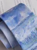 Noeuds papillon hommes hommes cravates Design Original peinture à l'huile aube de la Seine Monet bleu imprimé cravate rétro collège cravate