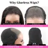 合成されるウィッグは、Glueless Hair Wig Bob Isee Haie Malaysian Straight Bob 6x4 Lace Front Frucked Human Wigs準備ができている230822を着用して行く