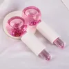 Helkroppsmassager 2PCSBox Crystal Ice Hockey Roller Energy Massage Beauty Eye Crystal Ball Massager Water Wave Ice Globes Skin Care 230822