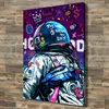 Canvas pintando graffiti popular meu limite está além do Sky Cartoon Astronaut Poster Print Wall Art Picture for Home Living Room Boys Bedroom Decor sem moldura WO6