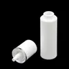 30pcs 15 ml 30 ml 50 ml blanc pur cylindrique bord d'argent vide contenants d'emballage cosmétique émulsion en plastique bouteilles de pompe sans air Cddss