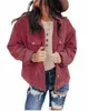 Women's Jackets 2023 Autumn Spring Women Long Sleeved Corduroy Shirts Lapel Loose Elegant Solid Windbreaker Coats Oversize Manteau Femme 230821