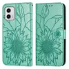 Stylish Sunflower Pu Leather Plånbok Fall för Google Pixel 8 Pro 7 7A 6 6A Moto G73 E13 G72 G62 G52 G53 Edge 30 Lite Fashion Flow ID Card Slot Cash Cover Book Pouch Pouch