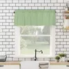 Curtain Green Solid Color Short Curtains Kitchen Cafe Wine Cabinet Door Window Small Wardrobe Home Decor Drapes