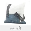 Oreiller bleu Denim sangle conception couverture ensemble INS mode coussins pour chambre enfants maison décorative S 45x45cm