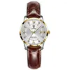 Montres-bracelets mode 2023 montres à Quartz femmes ceinture acier bande étanche lumineux diamant incrusté artisanat calendrier exquis