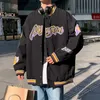 Casual honkbaljack voor herenjacks Letter Borduurwerk Patchwork Varsity Jackets Harajuku College Style Coat Oversized Streetwear Unisex J230821