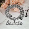 STRANDS STRINGEN SUSTRUCE CURSive Initialen Hanger Naam Ketting Baguettes Letters Keten Micro verhard CZ Personaliseerde sieraden Trendy Accessoires 230822