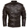 Abrigos de zanjas para hombres Otoño e invierno Felpa Pu de gran tamaño Motocicleta Chaqueta deportiva de negocios Chaqueta de alta calidad Slim Punk Coat 230822