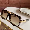 Efsaneler 663 Havava Altın Güneş Gözlüğü Kahverengi gradyan lens 57mm occhiali da sole firmati erkek moda gözlükleri yeni kutu267p ile
