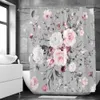 Cortinas de ducha Cortina de ducha de flores 180x180cm Cortina de ducha floral Cortina de baño Decoración de baño Lavable a máquina con R230822