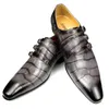 Vestido sapatos masculinos sapatos de mocassins Business Wedding Italy Designer Sapatos de couro pontudo