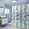 Shower Curtains Thickness Shower Curtain High Quality Mildew Proof Simple Modern Nordic Waterproof Flower Print Eco-Friendly R230829