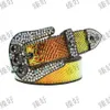 Women's Skeleton Rhinestone Belt Needle Buckle Glass High End New Street Hip Hop Personality Network Red Style