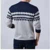 Męskie swetry jesień marka mody Casual Sweater Oneck Slim Fit Knitting Paspeded Pullover Men Pullover XXL 230822