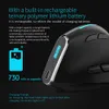 Möss Zelotes F36 Wireless Vertical 24G Bluetooth Mouse Full Color Light 8 Nyckelprogrammering 2400DPI Game 730mAh Lithium Battery 230821