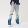 Hommes Jeans 2023 Y2K Mode Lavé Bleu Kpop Baggy Pantalon Hommes Vêtements Coréen Casual Femmes Patchwork Denim Pantalon Pantalon Homme