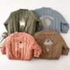 Jackets 1-6y Kinderkleding Herfst Verduistere Fleece katoenen meisjesjas Kinderen Warm jas Kinderen Outsed Metsing Children Deskleding Winter 230821