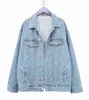 Damesjassen Vintage Casual bovenkleding Autumn Jean Jacket voor vrouwen plus maat 4xl 5xl basic jas vrouwelijke bommenwerpers denim 230821