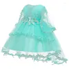 Girl Dresses Infant Christening Dress For Baby Girls 1st Year Birthday Kids Wedding Party Princess Born Clothes