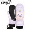 Sporthandskar Copozz Children S Ski 3 M Thinsulate Winter Keep Warm Finger Cute Cartoon Waterproof Ultralight Snowboard 230821