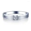 Cluster Rings Zhjiashun подлинное 0,1 -е Принцесса Cut Natural Diamond Real 18k White Gold Свадебное обручальное кольцо для женщин -ювелирных изделий