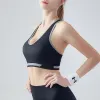 2023New yoga -outfit Zomer Women Training Bra Push Up Fitness Wear verzamelen Shockproof Gym Sports lopen Mouwloze tanktop origineel