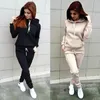 Women s Two Piece Pants Autumn Fleece Tracksuit 2 Pieces Set Pullover Hoodies Pants Sport Suit Female Winter Warm Sweatshirt for Woman 230822