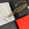 Fashion Designer Silver Gold Plated Pendant Necklaces High-end Copper Brand Letter Links Chains Necklace Wedding Jewelry Gift